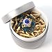 Byhoo D20 DND Würfel mit rotem Auge in Metalldose, Würfel mit blutunterlaufenem Auge, DND 5 Zubehör, Brettspiel, einzigartiges Geschenk für Rollenspiel Anfänger