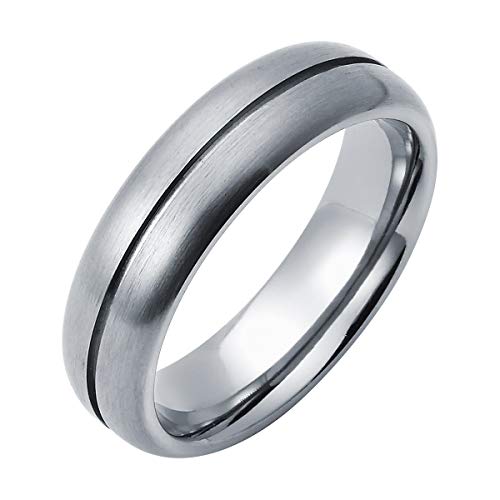 Boston Bay Diamonds Titanium Men's Ring with Center Channel Accent- Size 10