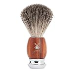 MÜHLE VIVO Plum Wood Pure Badger Shaving Brush - Luxury Shave Brush for Men, Rich Lather
