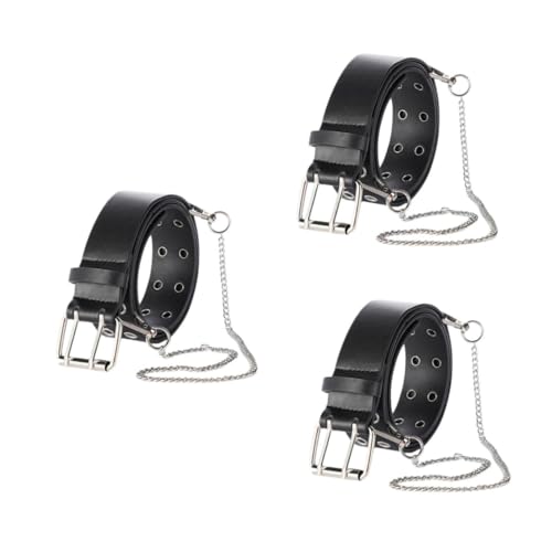Ceinture Punk PU à Épingle Finie la Ceinture Déformée Accessoire Homme Durable