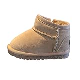 [ヤク] ムートンブーツ キッズ グレー ブーツ 女の子 15cm スエード スノーブーツ 兎耳飾り スリッポン 子供 靴 ベビー シューズ 赤ちゃん クリスマスプレゼント ショート ミニ ソフトスノーブーツ ワイルド もこもこ 出産祝い