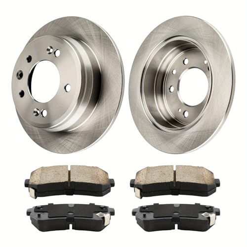 Image of KAX Rear Brake Kit, OE Brake Rotors and Ceramic Brake Pads | Fits Toyota Sienna 2006-2010, Toyota Sienna 2004-2005 3.3L, Automotive Replacement Brake Kit