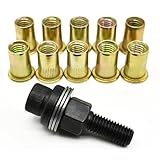 Nietmuttern Set – Handnietgerät für Gewindeeinsätze, Blindnietmuttern, Einschlagmuttern – für Blech, Karosserie, DIY & Reparaturen mit M8 Nietmutterkopf & 10 Stück M8 Alu-Nietmuttern