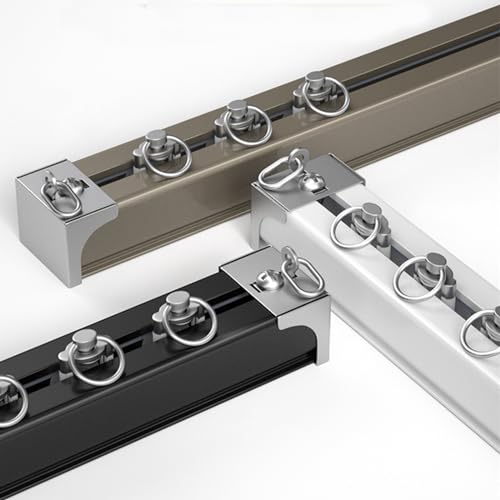 Riel de cortina de aluminio que elimina ruidos y atascos en ventanas 3