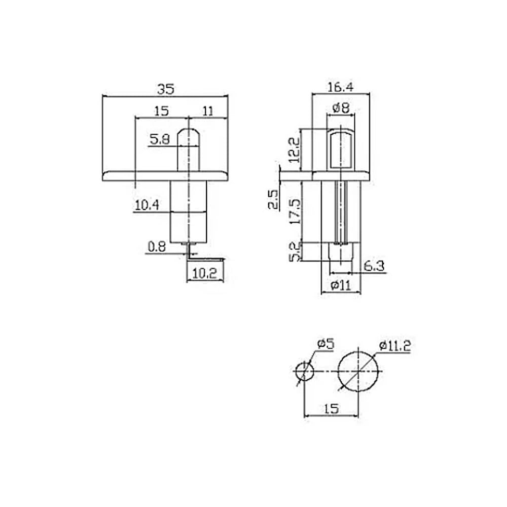 Interruttore luce portiera auto 12V 4 pezzi ricambio