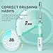 SEAGO Kids Electric Toothbrush with 2 Mins Brushing Timer and 4 Replacement Bursh Heads, Rainbow LED Light Make Brushing Fun, Green Color Boys Battery Powerd Toothbrush for 4-12 Years Old，SG-977