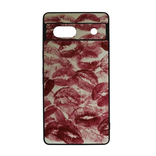 qizjio Lips Phone Case Shockproof Protective Kiss Lipgloss Phone Cover for Google Pixel 7A