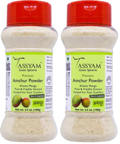 Image of Tassyam Amchur (Dry Mango Powder) 100g | Dispenser Bottle (Pack of 2)