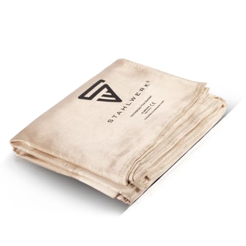 STAHLWERK Couverture anti-feu 200 x 200 cm fibre de verre DIN EN 1869:2019 Couverture anti-feu | Couverture anti-feu | Couverture de soudage