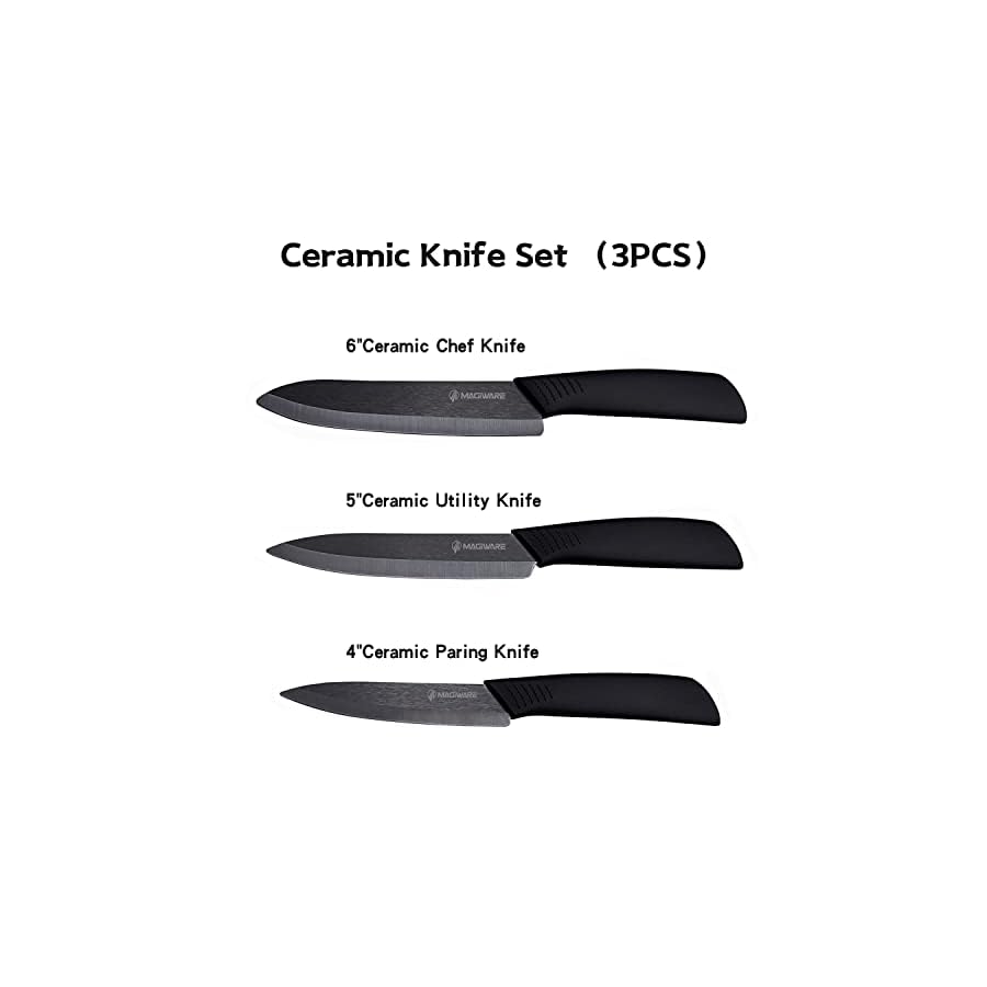 Magiware-Ceramic-Knives-Ceramic-Knife-Set-with-Sheaths-Cover-Sharp-Longer-Never-Rust-include-6-Inch-Chef-Knife-5inch-Utility-Knife-and-4-Inch-Paring-Knife Magiware Ceramic Knives, Ceramic Knife Set with Sheaths Cover -Sharp Longer Never Rust (include 6 Inch Chef Knife, 5inch Utility Knife, and 4 Inch Paring Knife