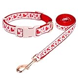 azuza Valentine's Day Dog Collar and Leash Set...