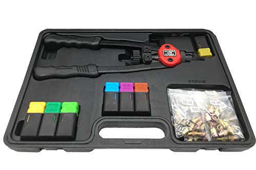 TWT 13\" Hand Rivet Nut Setter Kit - Metric & SAE W/ 70pc Rivnuts - Thumbnail 2