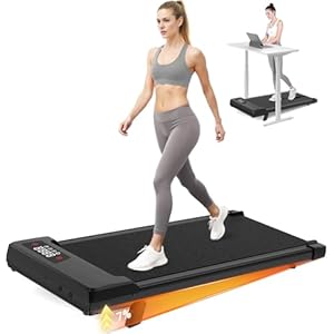 HomeFitnessCode Walking Pad Treadmill 7% Incline, Treadmills for Home, 2.5HP Portable Electric Under Desk Treadmill with LED Display & Remote, Adjustable Speed, No Assembly