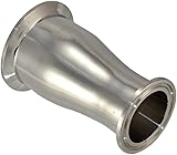 DAN SPEED Stainless Steel Sanitary Tri-Clamp Concentric Reducer, Industrial Grade Pipe Fitting (φ76MM*38MM)