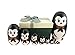 Lovely Penguin With Bowtie Egg Shape Handmade Wooden Russian Nesting Dolls Matryoshka Doll Set 10 Pieces in a Exquisite Gift Box With Bow For Home Decoration Kids Toy Birthday Christmas Easter Gift