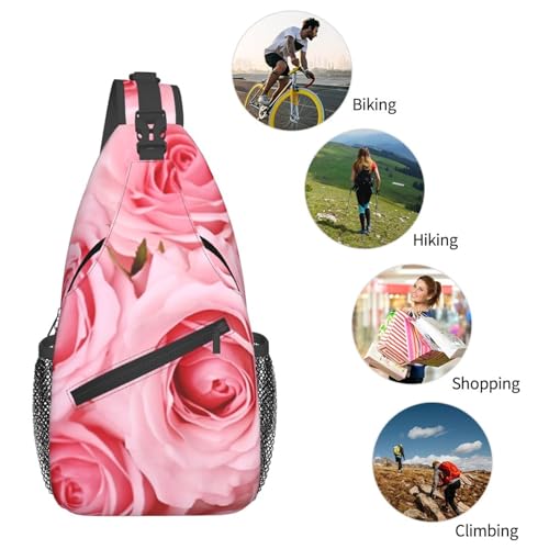 Bolso Cruzado de Pecho para Hombre Negro con Diseño Floral miniatura 6
