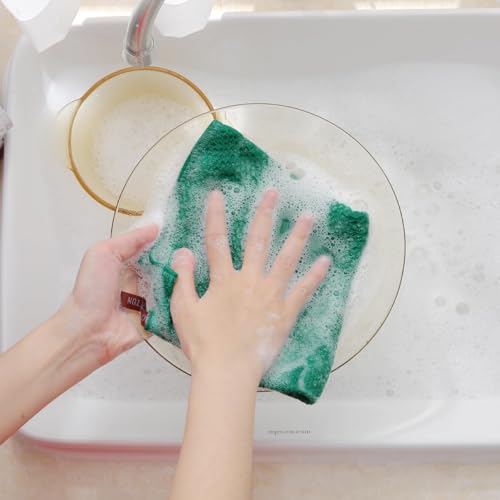 Image of Homaxy 100% Cotton Waffle Weave Kitchen Dish Cloths, Ultra Soft Absorbent Quick Drying Dish Towels, 12 x 12 Inches, 24-Pack, Dark Green