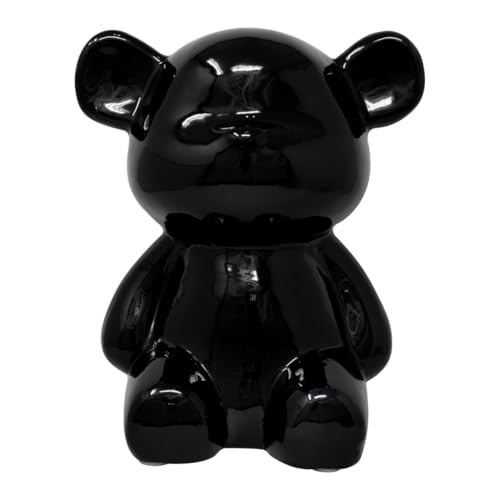 IDEËN Modern Silver Bear Figurine, 8.7 x 7.1 x 10