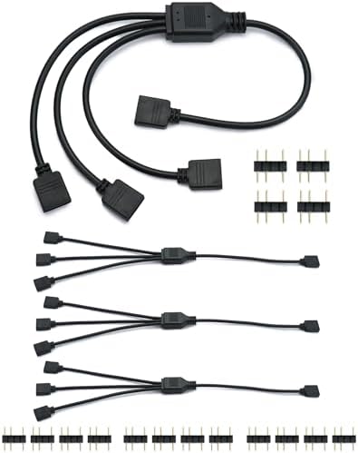 ARGB Splitter Kabel 5V 3-polig - 1 Zu 4 Verlängerung Für PC Lüfter