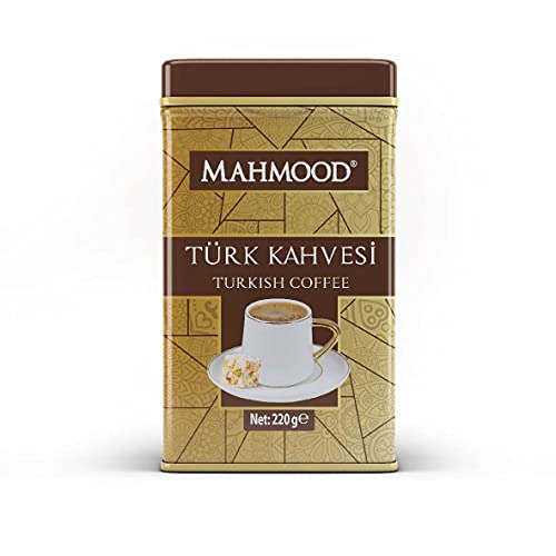 Mahmood Türkischer Kaffee, Mittelgeröstet, Gemahlen, 100% Arabica, Metallbüchse 220g, Traditionell