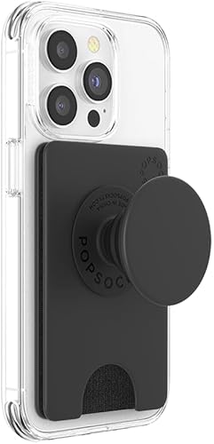 Miniatura 2 de PopSockets Cartera para teléfono con agarre expansible para teléfono, tarjetero para teléfono - Nubes rosas