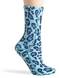 HUE Women's Leopard Fleece Slipper Sock