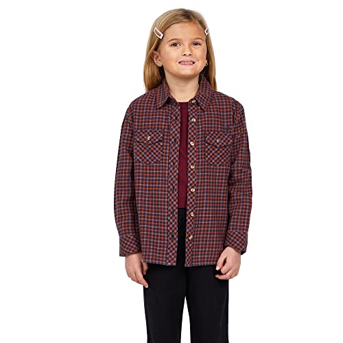 Image of Volcom Girls' Getting Rad Plaid Long Sleeve Flannel Shirt