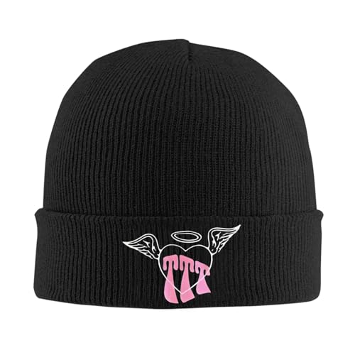 TINI STOESSEL Logo Futtura Tour Gorro de Punto para Mujer, Gorros de Hombre, Gorro de otoño e Invierno, Cantante acrílico, Gorra de melón Hip Hop