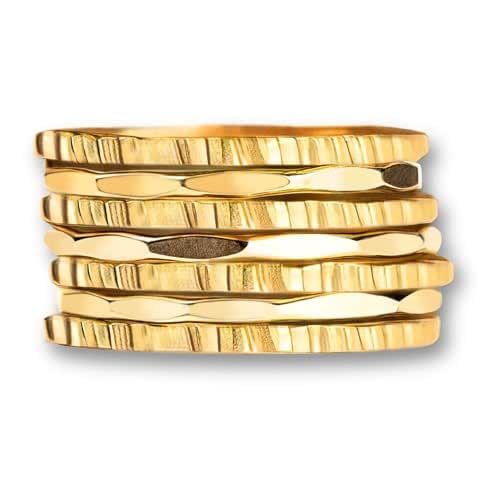 Amazon.com: The Amelie Stack | Set of 7 Rugged & Mirror Stacking Rings ...