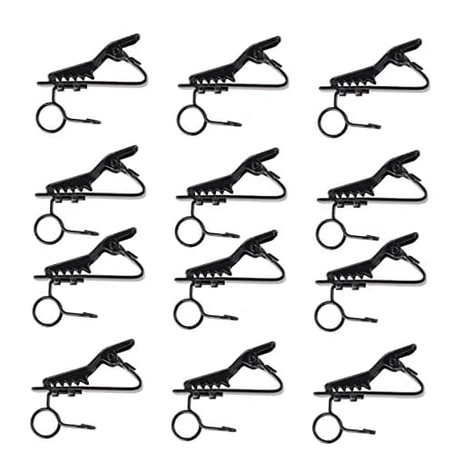 MILISTEN 12 Pçs Clipe No Microfone Microfone De Lapela Sem Fio Microfone Sem Fio Clipe De Gravata De Metal Para Microfone Clipe De Lapela Clipe De Microfone De Lapela Com Fio Clipe De