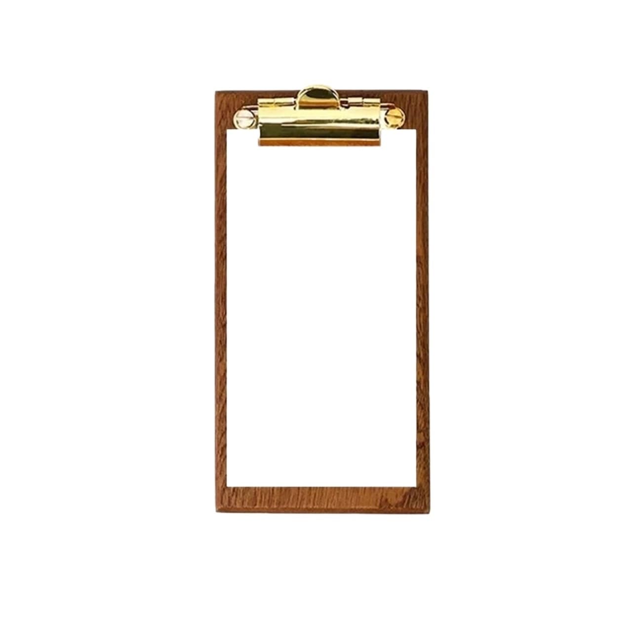 Portablocchi Blocco for appunti in legno massello A5 Cartella A4 Menù in compensato di for ufficio Fermaglio for espositore Tablas Portapapeles(12x24cm-A)