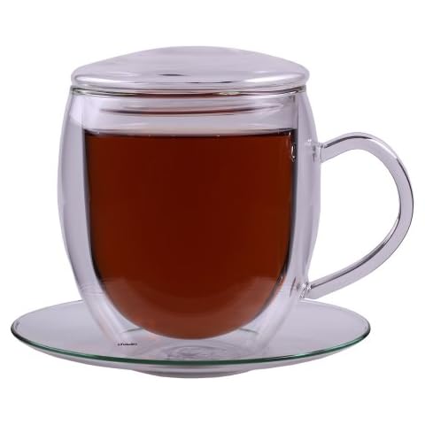 Feelino Taza Te con Tapa de Vidrio Cover