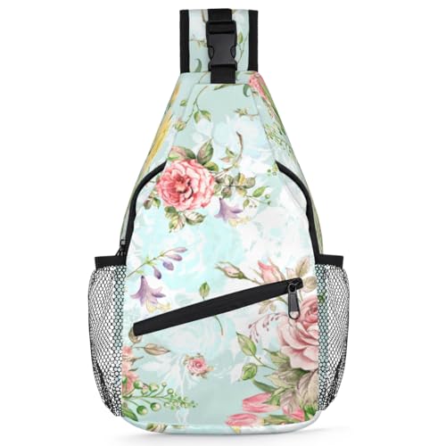 Sling Bag Antivol et Sacoche Homme Bandouliere Imperméable Rose