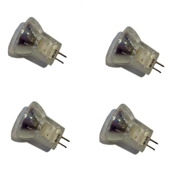 UGEFKMQ Headlight Halogen Mr8 4 Pieces Halogen Lamps 12V 6V Mr8 Halogen Headlight Mr8 12V Headlight 5W 10W 20W Small Mini Spotlight Mr8,6V,5W