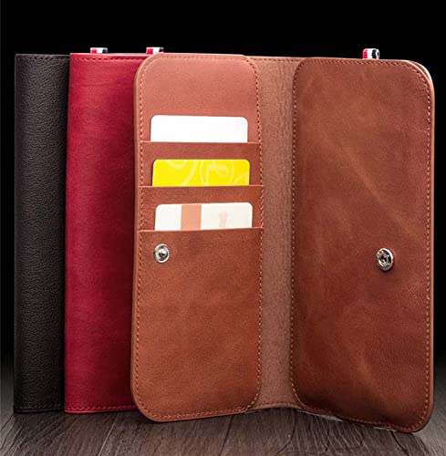 Étui en cuir véritable pour iPhone 13 Pro Max protection intégrale rouge - 2
