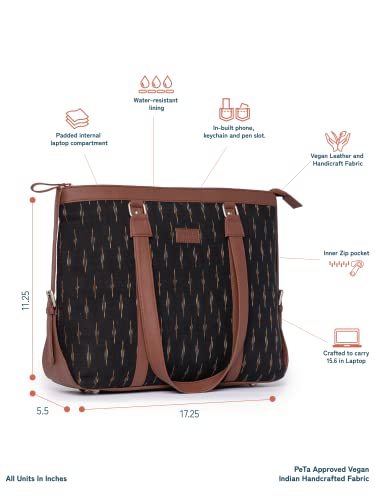 ZOUK Vegan Leather Women's Office Bag for 15.6 inch Laptop, MacBook - Image 5