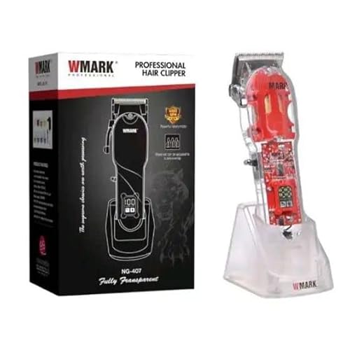 Maquina de Corte, Wmark NG-407, Cabelo e Barba, Alta Potencia, Motor 5w, V5000, Sem fio, Profissiona