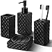 Amazon.com: RYTOXILO Black Bathroom Accessories Set, 4 Pack Matte Black ...