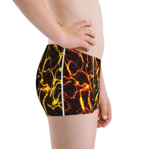 Boys' Cotton Boxer Brief Soft Underwear-Orange Lightning2