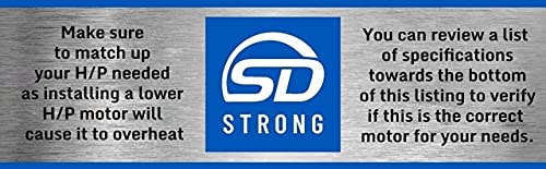 Supplying Demand W51-34BJA3-02 HVAC Blower Motor with 15/370 Single Oval Capacitor 3/4 HP 1 Phase 3 Speed 208/230V 1075 RPM