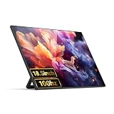 Frunsi Portable Monitor, 18.5inch FHD Laptop Monitor, 100Hz Refresh Rate, 120% sRGB HDR Computer Display with Kick-Stand, Compatible with Laptop, Phone/Tablet, Game Console