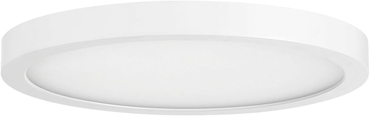 Savoy House 6-3333-10-WH Lighting Assets T24 Compliant Outdoor Low Profile Flush Mount, Integrated LED 1-Light 20 Watt, 1" H x 10" W, White