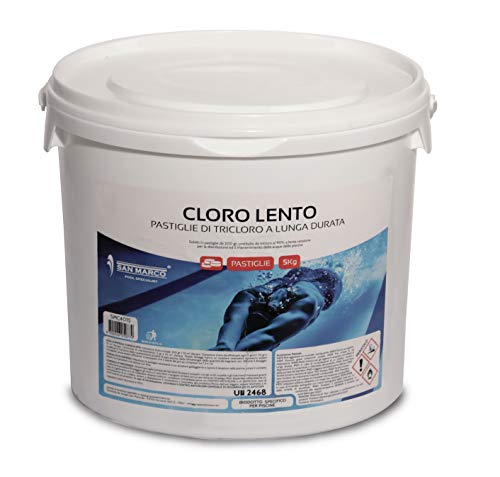 Cloro Lento tricloro da 200 gr fusto da 10 Kg per piscina