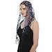 LMVERNA Triangle Lace Mantilla Veil Tulle Scarf Covering Church Veil for Mass Wedding Bridesmaids