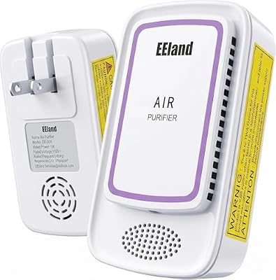Air Ionizer for Home - Plug In Negative Ion Generator, Cat Litter Deodorizer, Quiet Filterless Air Cleaner for Bedroom, Bathroom, Office & Kitchen