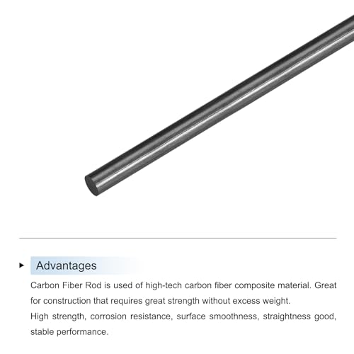 QUARKZMAN 5 Stück Kohlefaserstab, 1,5 mm x 300 mm für RC Flugzeug DIY Werkzeug Flügelrohr Quadcopter Arm