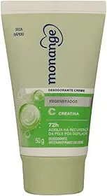 Desodorante Monange em Creme Regenerador com Creatina Feminino 50g
