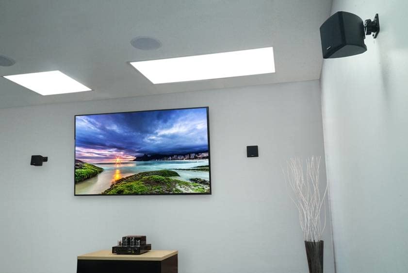 Rockville Cube Black Pair of 3.5" Black Home Theater Wall Speakers+Swivel Brackets