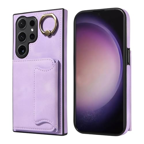 Étui Samsung S24 Ultra en cuir : emportez vos cartes et profitez du support rotatif