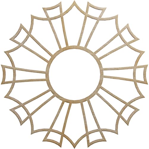 Image of Ekena Millwork 22 inchOD x 7 3 /4 inchID x 1 /4 inchT Augustus Wood Fretwork Pierced Ceiling Medallion, Birch